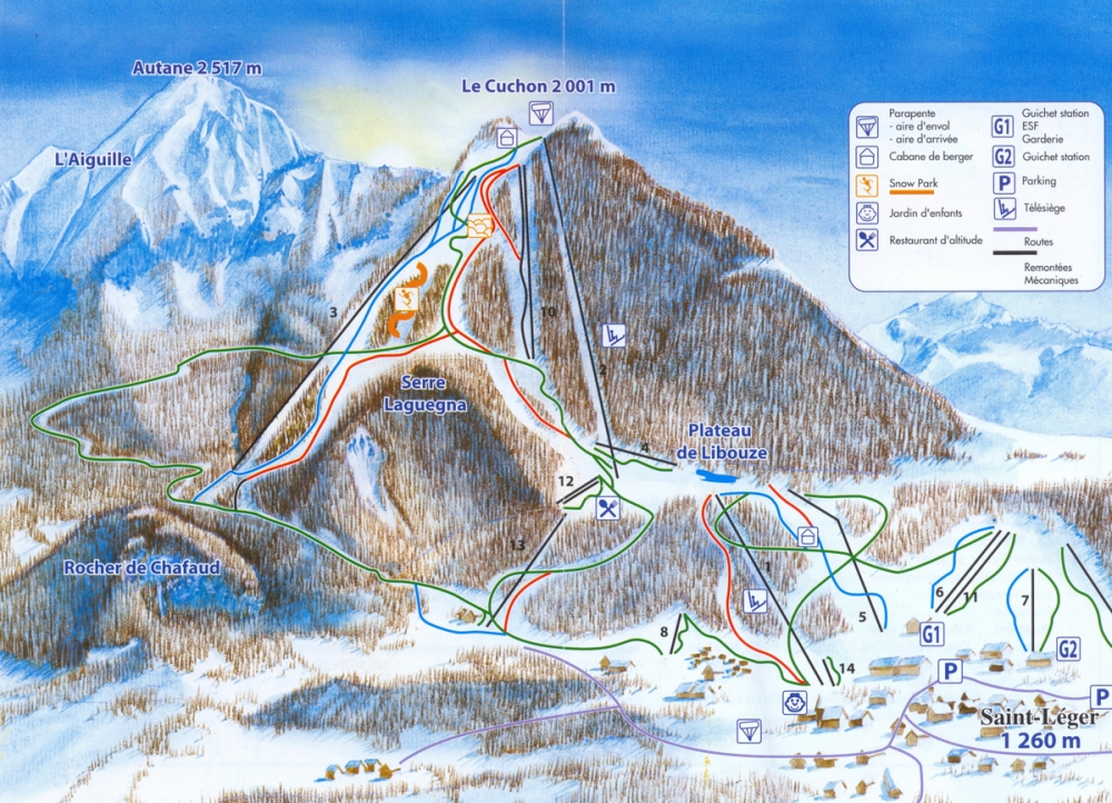 Plan Des Pistes Saint Leger Les Melezes Carte pistes Saint Léger Mélezes - Hautes Alpes